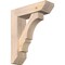 Ekena Millwork Balboa Slat Smooth Bracket w/ Offset Brace, Douglas Fir, 5 1/2"W x 18"D x 22"H BKT0604X18X22BOA06SDF - alternate 1